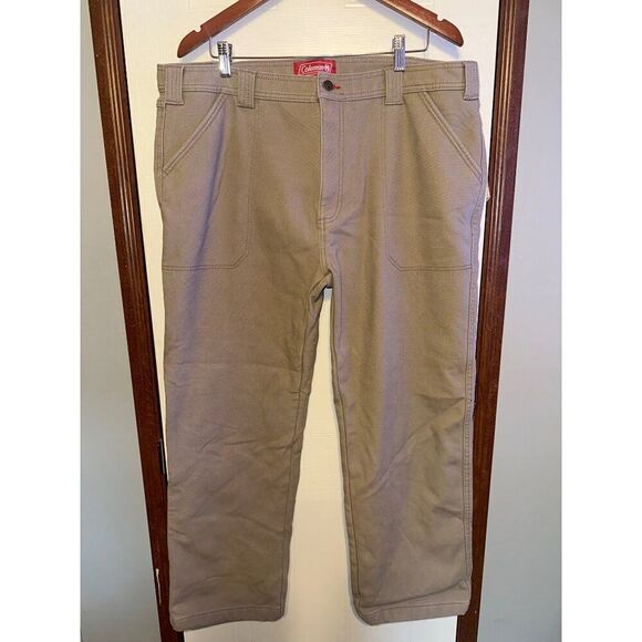 Coleman Bonded Fleece Lined Tear Resistant Comfort Stretch Utility Pants Size 38 - Picture 1 of 13